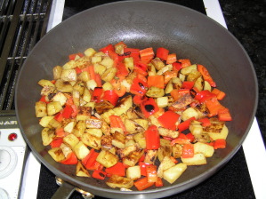 Add red peppers