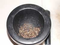 Ground Pepper in Mortar