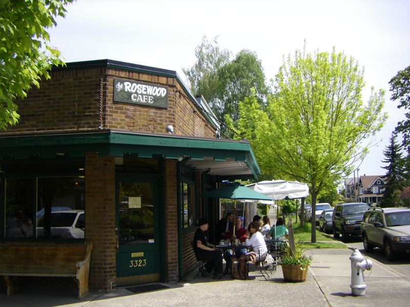 The Rosewood Cafe located in North Tacoma, near Proctor.
