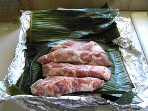 Pork ready to wrap