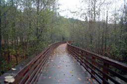 Crossing the railroad bridge