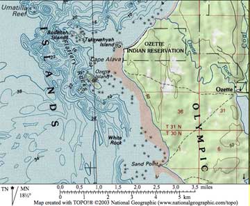 Topographic Map of Rialto Beach