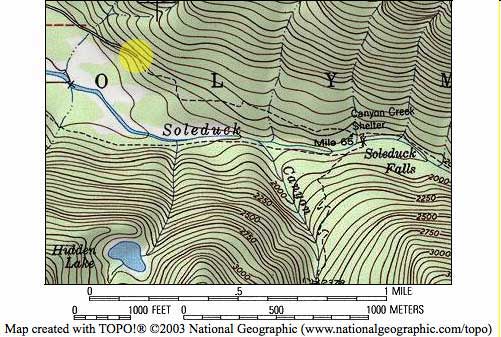 Map of Sol Duc Falls Area