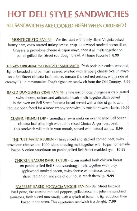 page 3 of the menu