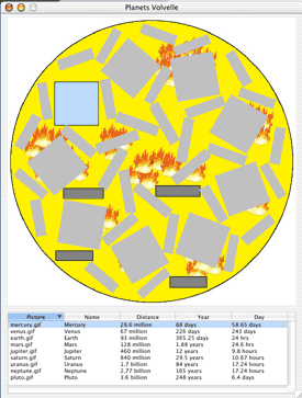 Showing a selected data slot