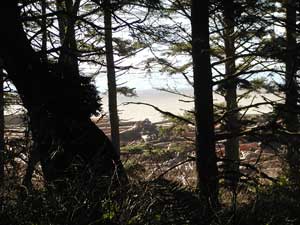 First glimpse of the beach